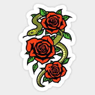 Serpent and Rose Sticker